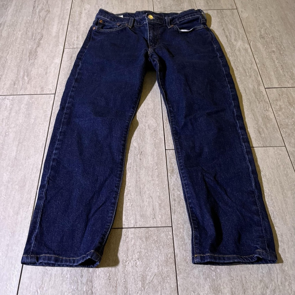 Levis 514 Jeans Womens 30x30 Blue Dark Wash Straight Leg Denim Premium Mid Rise